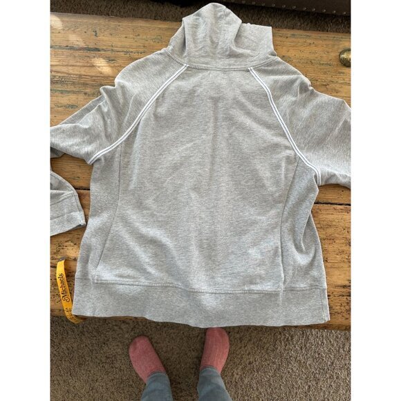 Danskin Womens Gray Zip up Sweatshirt XL hooded‎ cotton pockets activewear - Picture 6 of 6